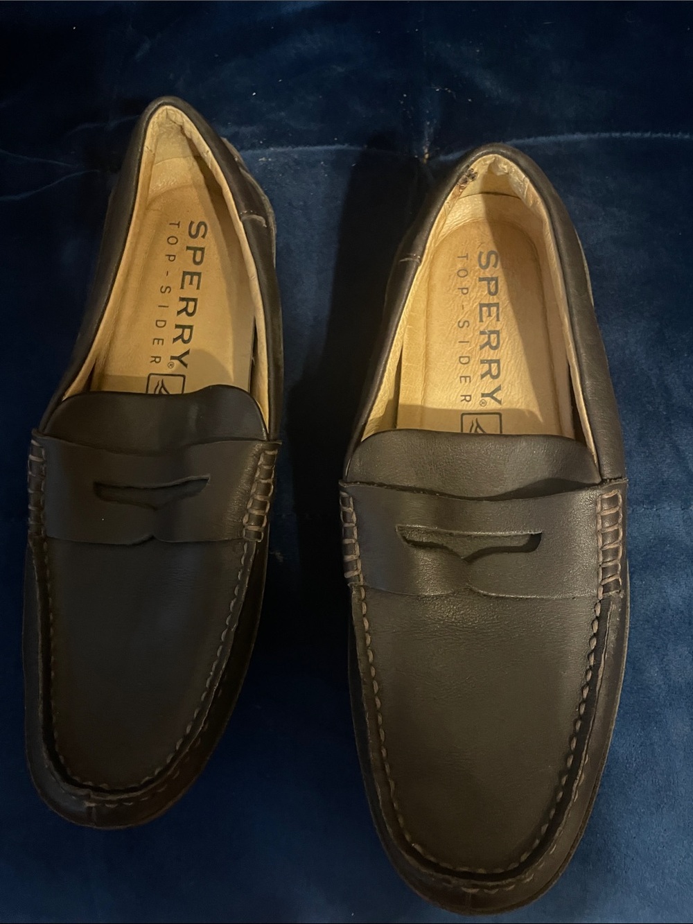 Sperry Black Leather Penny Loafers - Classic Slip-On Moccasin